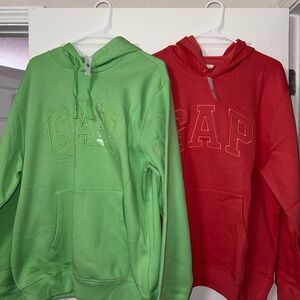 GAP Men's Green and Red Hooded Sweater Bundle